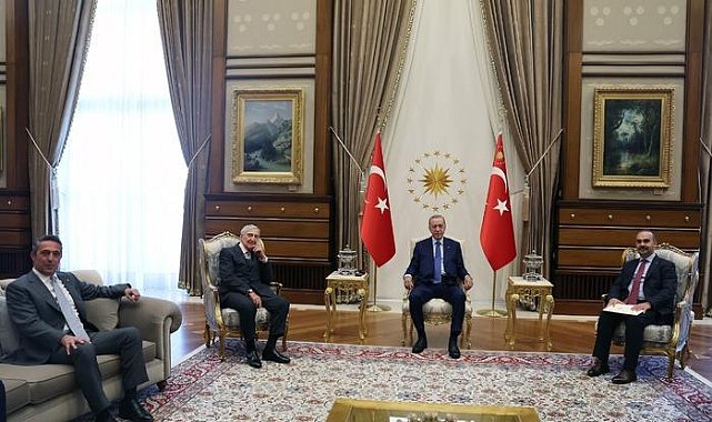 Cumhurbaşkanı Erdoğan, Rahmi Koç ve Ali Koç'u kabul etti