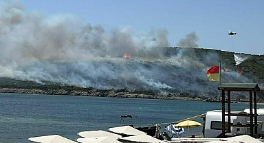 İzmir'in tatil beldesinde orman yangını! Urla'dan yükselen dumanlar sahilden de gözüküyor