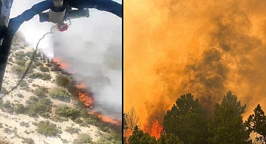 Kütahya ve Çanakkale'de orman yangını! Dumanlar kent merkezinden de görüldü