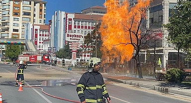 Niğde'de doğal gaz borusu patladı! 1 yaralı... Yangın paniğe yol açtı