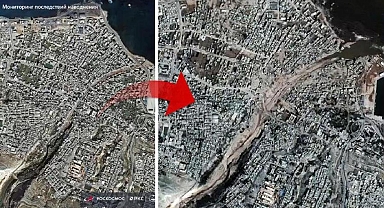 Felaketin öncesi ve sonrası böyle görüntülendi