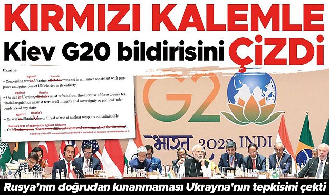 Kiev G20 bildirisini kırmızı kalemle çizdi