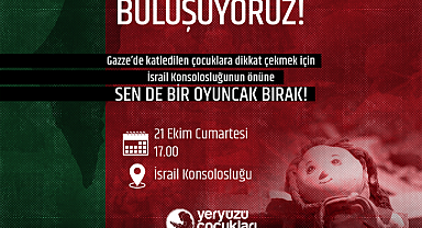 Filistinli Çocukların Sesini Duyurmak İçin İsrail Konsolosluğu Önünde Oyuncak Bırakacaklar