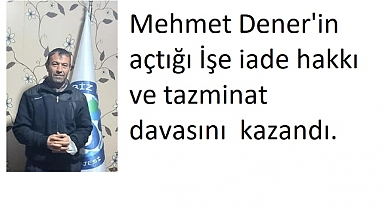 Mehmet Dener,Küçükçekmece Belediyesi'nden bir açıklama bekliyor