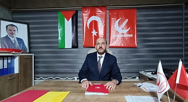 Yeniden Refah Partisi Erzincan İl Başkanı Ömer İlhak,İsrail'e karşı