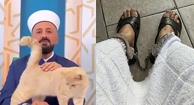 İmam Mustafa Efe, Mekke'de gözaltına alındığını açıkladı! Ayağından kelepçelendiği fotoğrafı paylaştı