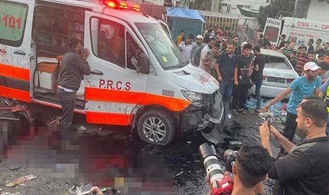 İsrail, ambulans konvoyunu vurdu, çok sayıda ölü ve yaralı var!