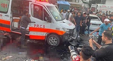 İsrail, ambulans konvoyunu vurdu, çok sayıda ölü ve yaralı var!