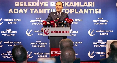 Yeniden Refah Partisi Genel Başkanı Fatih Erbakan,49 başkan adayını tanıttı