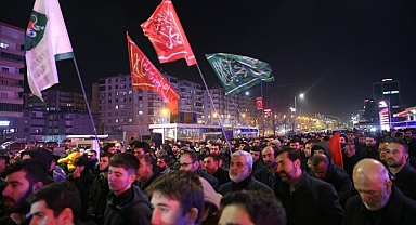 HÜDA PAR;siyonist rejimin Gazze'ye yönelik saldırılarını protesto etti.