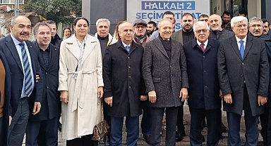 AK Parti Liderleri ve Teşkilatı Halkalı Mahalle İrtibat Bürosunu Ziyaret Etti