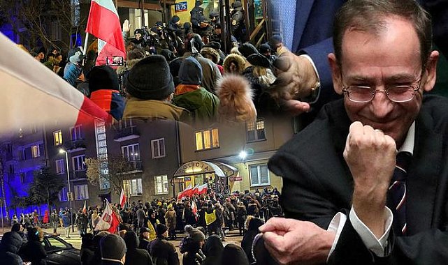 Cumhurbaşkanının yetkisi geçersiz sayıldı, polis Cumhurbaşkanlığı Sarayı'nı bastı! Polonya'da kaos görüntüleri: 'Siyasi intikam' gerginliği zirve yaptı