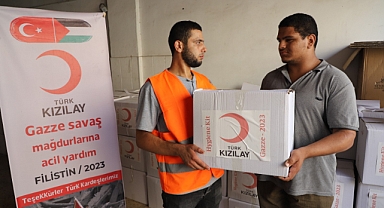 KIZILAY TONLARCA YARDIMINI GAZZE İÇİNE ULAŞTIRDI