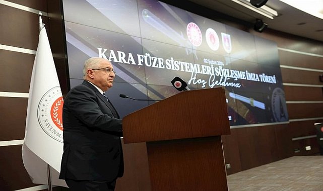 Millî Savunma Bakanı Yaşar Güler, Kara Füze Sistemleri Sözleşme İmza Töreni’ne katıldı.
