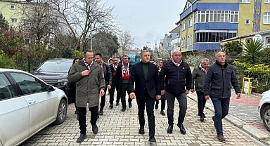 AK Parti Gerze Belediye Başkan Adayı Hüseyin Yüksek Köşk Mahallesi'ni Ziyaret Etti