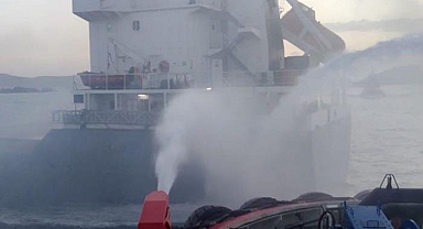 Çanakkale Boğazı'nda gemide yangın!