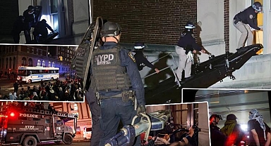 Dünya ABD'den gelen görüntüleri konuşuyor! Üniversiteye polis baskını