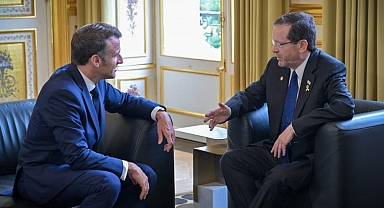 Macron ve Herzog, Elysee Sarayı'nda bir araya geldi