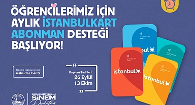 Üsküdar Belediyesi'nden Öğrencilere İstanbulkart Abonman Desteği