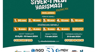 AGD Erzincan Şubesi'nden Liseler Arası Ödüllü Siyer-i Nebi Yarışması