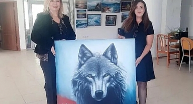 Asena'nın Fırçasından Çıkan Efsanevi Bozkurt,İbrahim Erdem Karabulut'a takdim edildi.