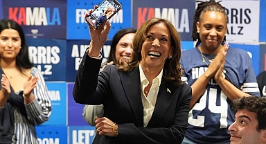 ABD'de seçim gecesine damga vuran video! Kamala Harris fena yakalandı.