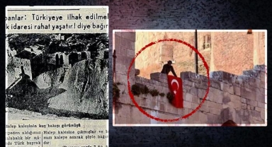 Türk bayrağı Halep Kalesi'ne çekildi!