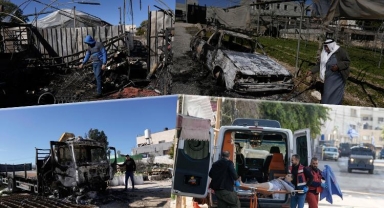 Batı Şeria'da tansiyon yükseliyor! Yüzlerinde maske ellerinde yanıcı maddelerle baskın yaptılar