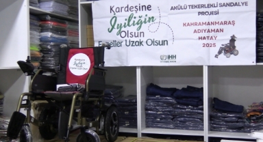 İHH deprem bölgelerinde 50 adet elektrikli tekerlekli sandalye dağıttı