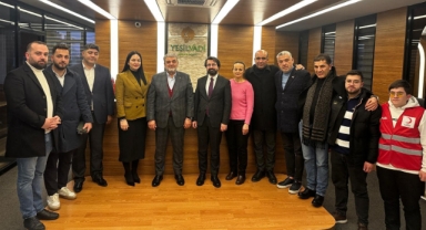 Küçükçekmece Kızılay İlçe Başkanı Mehmet Fatih Kerimoğlu'ndan Rafet Orhan'a Ziyaret