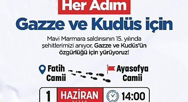 Çok sayıda STK tarafından Mavi Marmara'nın 15. yılında büyük yürüyüş
