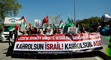İstanbul'da On Binler Gazze İçin Yürüdü: ABD Konsolosluğu Önünde İsrail'e Tepki
