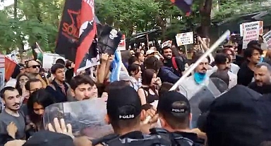 Ankara'da İzinsiz Filistin Gösterisinde Polise Saldıran Gruba Müdahale: 6 Gözaltı