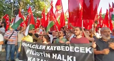 Türkiye Komünist Partisi'nden İsrail Büyükelçiliği Konutu Önünde Protesto: 