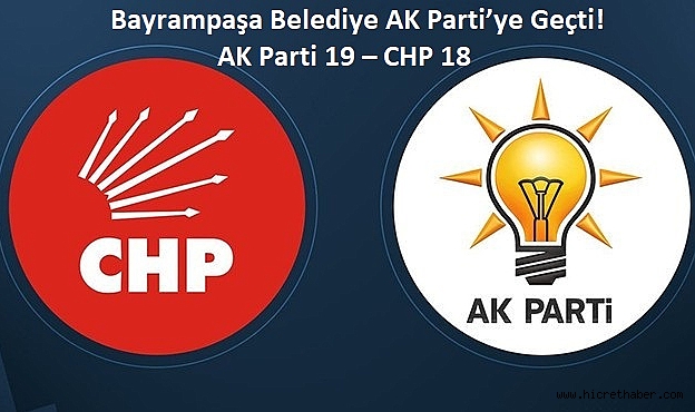Bayrampaşa Belediye AK Parti'ye Geçti! AK Parti 19 – CHP 18