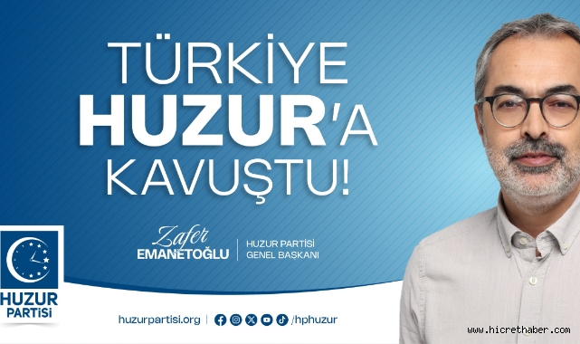 Yeniden Refah Partisi'nde Yeni Ayrılık: Huzur Partisi Kuruldu