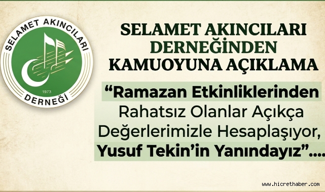 Selamet Akıncıları'ndan Çok Sert Açıklama: