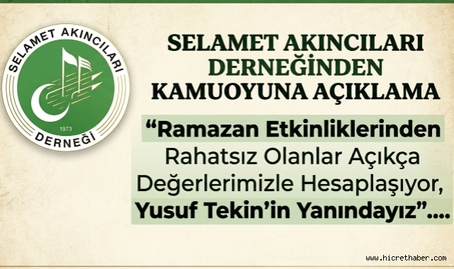 Selamet Akıncıları'ndan Çok Sert Açıklama: 