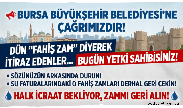 Bursa Büyükşehir Belediyesi ve Su Zammı Tartışması Sosyal Medyada Gündem Oldu 