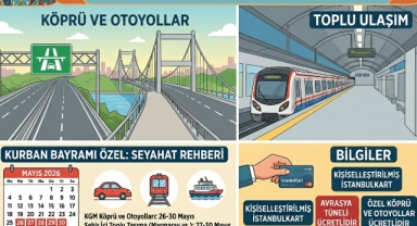 Kurban Bayramı'nda Köprü, Otoyol ve Toplu Ulaşım Ücretsiz