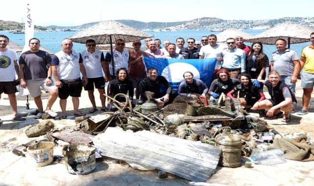 Bodrum Gümbet’te Şaşırtan Görüntü: Deniz Dibinden Ütü ve Drone Çıktı