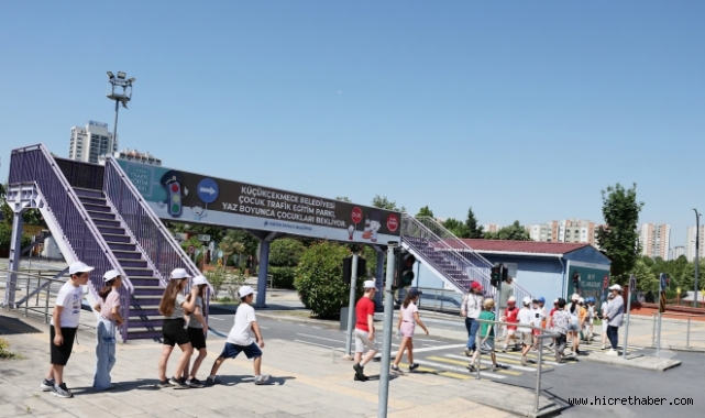 Küçükçekmece Belediyesi Çocuk Trafik Eğitim Parkı Yaz Boyunca Minik Misafirlerini Ağırlıyor