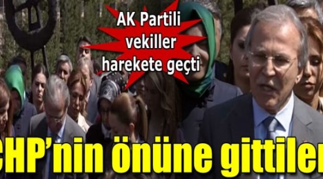 AK Partili vekiller CHP merkezine siyah çelenk bıraktı