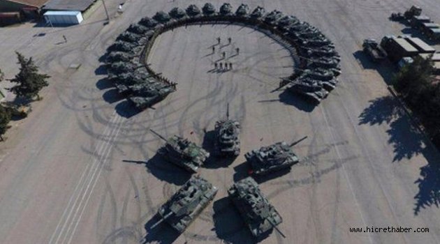 El Bab zaferi için tanklardan Ay-Yıldız şov