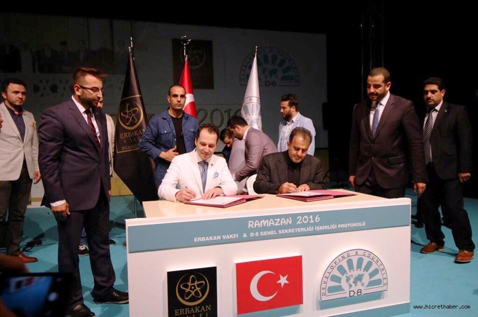 Erbakan Vakfı ve D-8 Genel Sekreterliği arasında İşbirliği Protokolü imzalandı.