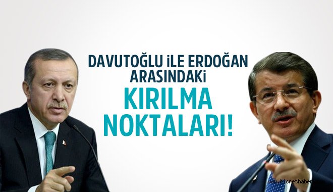 Erdoğan ile Davutoğlu Arasındaki Kırılma Noktaları
