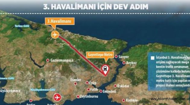Gayrettepe-3. Havalimanı metro hattı başlıyor