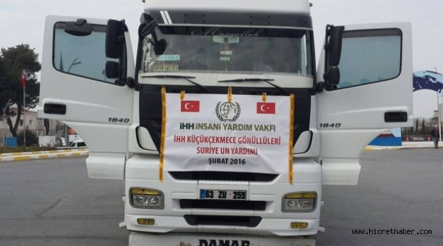 İnsani Yardım Vakfı (İHH) Küçükçekmece Gönüllüler Suriye’ye yardım