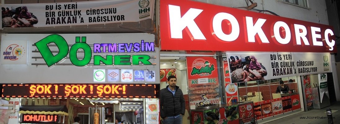 Sefaköy esnafında Arakan’a yardım