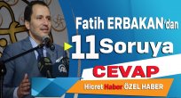  Erbakan'dan 11 Soruya Cevap